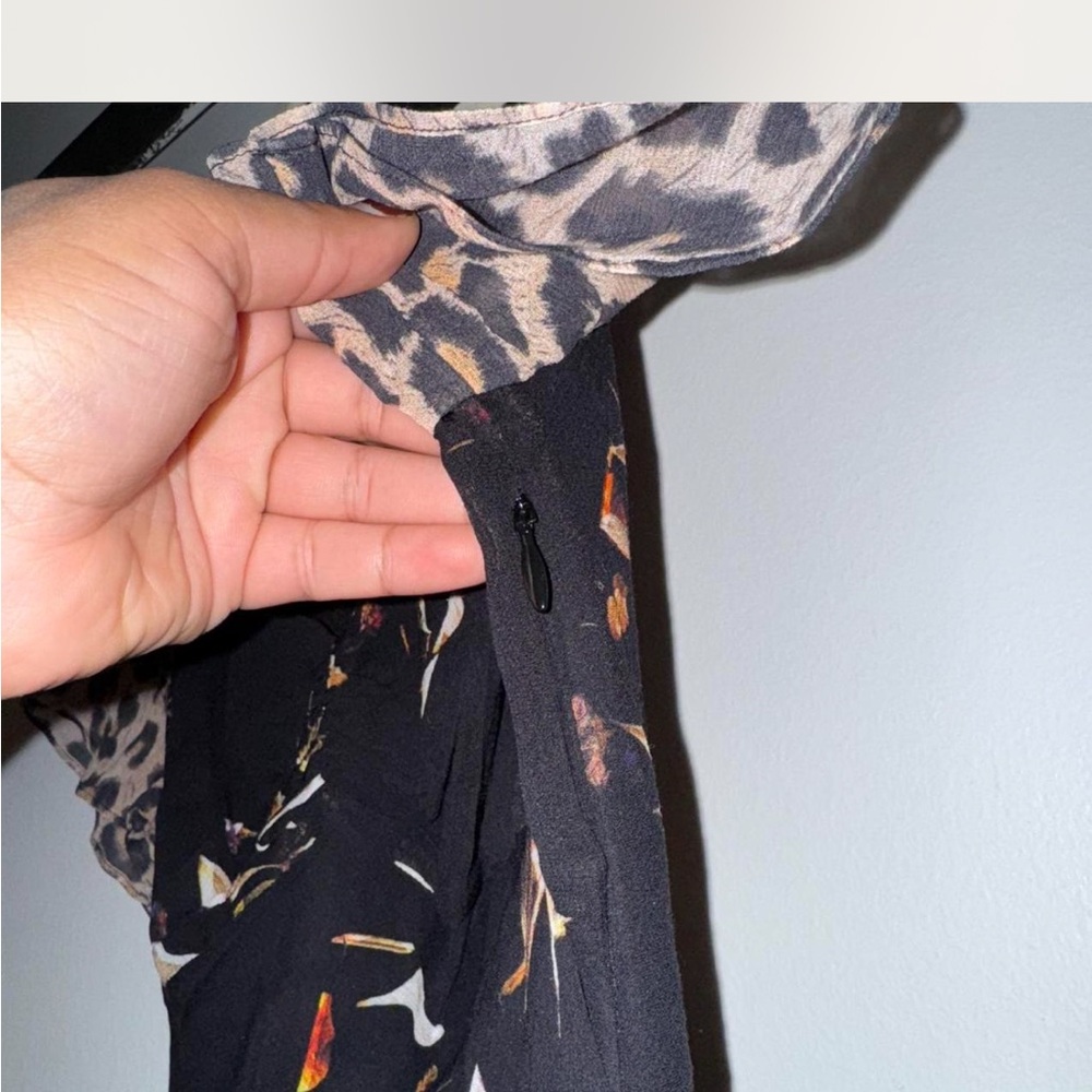 All Saints Black and Brown Maxi Dress - Picture 5 of 8